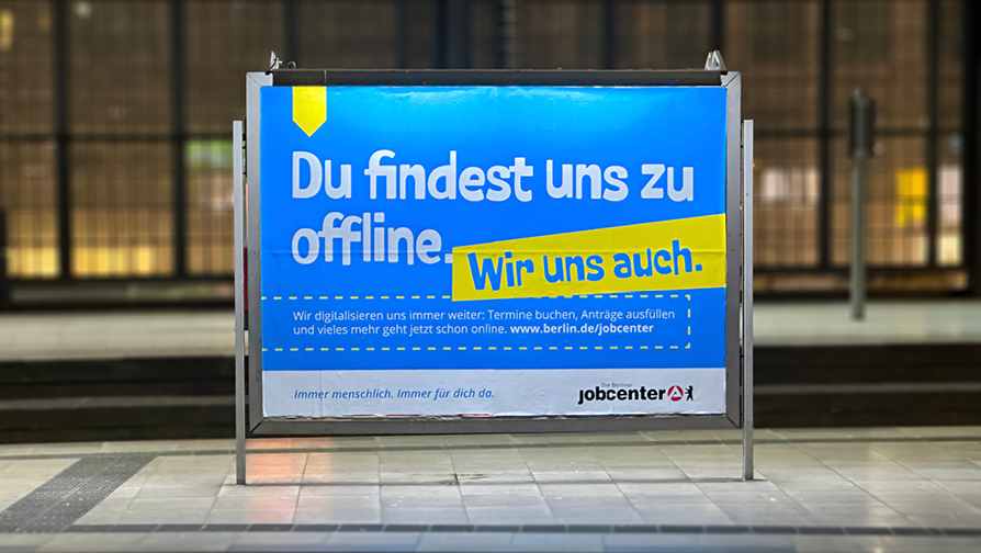 Plakatkampagne der Berliner Jobcenter