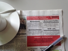 Anonymisierte Bewerberanzeigen in dem regional erscheinenden Anzeigenblatt „Sauerlandkurier“